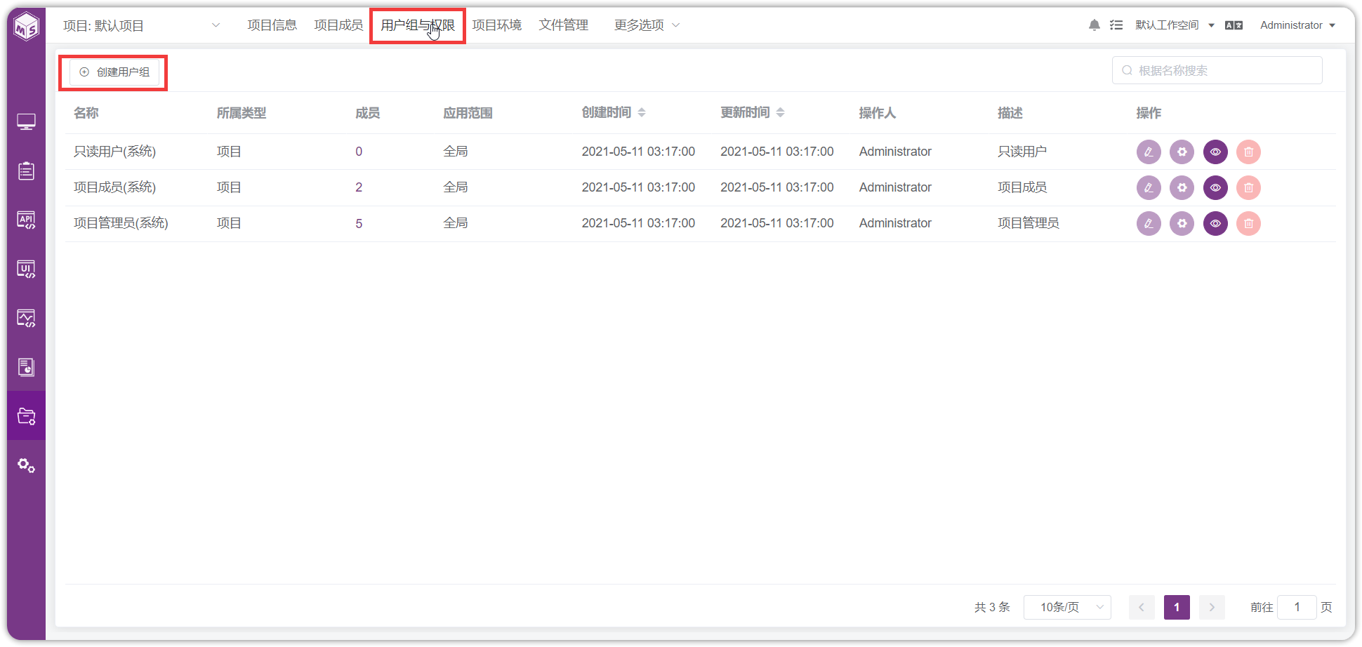 新增用户组